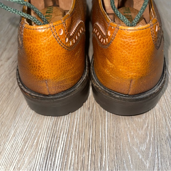 Itshide Brouge Oxfords Men’s Commando Style Chunky Sole Made In England Brown - Picture 11 of 15